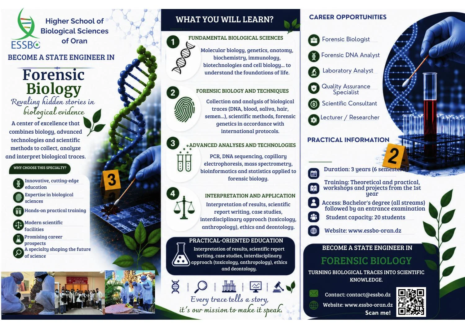 Biologie criminalistique — dépliant